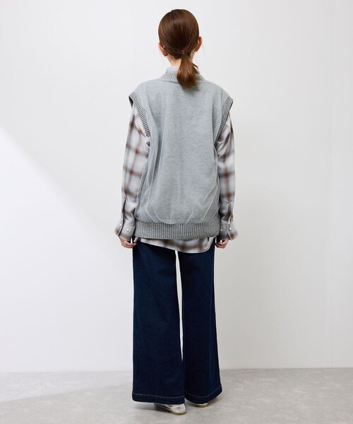 ROPE' PICNIC(ロペピクニック)の「チュールドッキングベスト(ベスト・レディース・ブラック/グレー/ブラウン・F)」の13枚目の写真