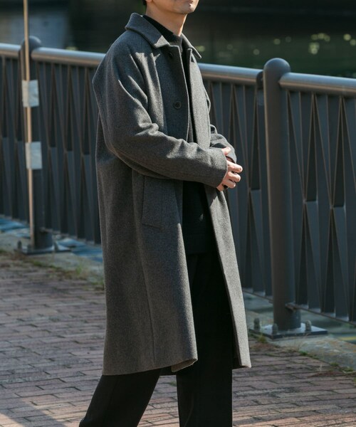 URBAN RESEARCH ROSSO(アーバンリサーチロッソ)の「スーパー100 オーバーバルマカンコート(ステンカラーコート・メンズ・CHARCOAL/NAVY/BLACK・M/L)」の18枚目の写真