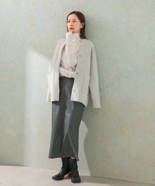 URBAN RESEARCH ROSSO（アーバンリサーチロッソ）の「エアリーニットジャケット（カーディガン/ボレロ・レディース・L/GRAY/YELLOW/MOCHA・FREE）」の8枚目の写真