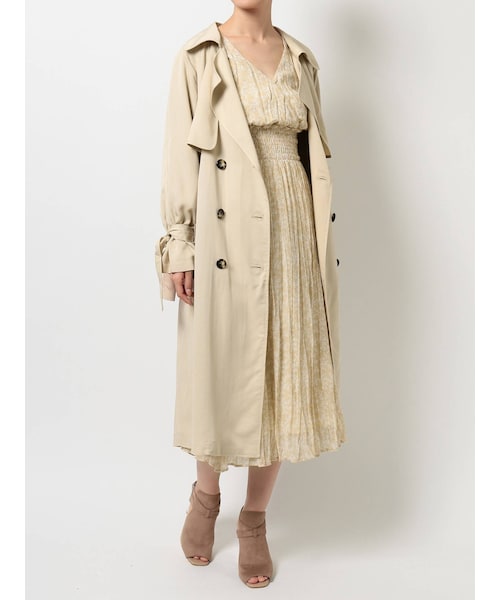 MERCURYDUO（マーキュリーデュオ）の「TRツィル袖リボントレンチコート（その他アウター・レディース・ベビーピンク/ラベンダー/ベージュ・S/M）」の3枚目の写真
