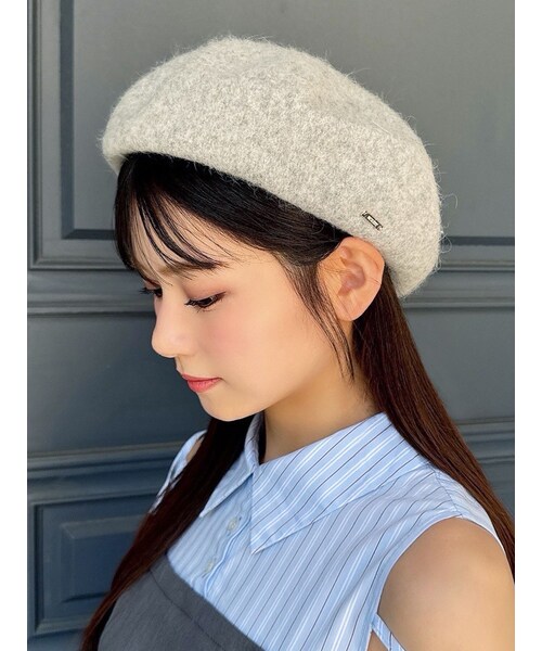RESEXXY（リゼクシー）の「バスクベレー帽（ハンチング/ベレー帽・レディース・グレー/ブラック/ブラウン・F）」の4枚目の写真