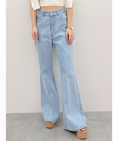 MERCURYDUO（マーキュリーデュオ）の「ブーツカットデニムパンツ（デニムパンツ・レディース・ブラック/ブルー/インディゴ・S/M）」の8枚目の写真