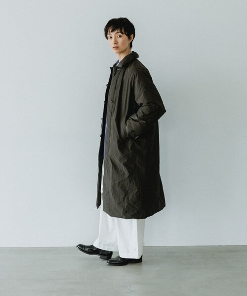 かぐれ（カグレ）の「コットンダウンコート（その他アウター・レディース・BEIGE/INK BLACK・Free）」の7枚目の写真