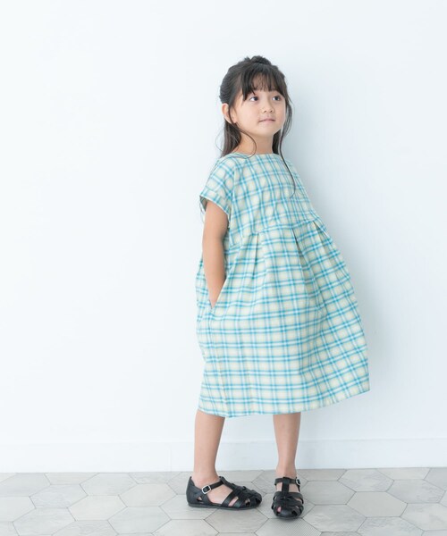 URBAN RESEARCH DOORS（アーバンリサーチドアーズ）の「カラーチェックワンピース(KIDS)（ワンピース・キッズ・BLUE/AZUKI・105/120/135）」の15枚目の写真