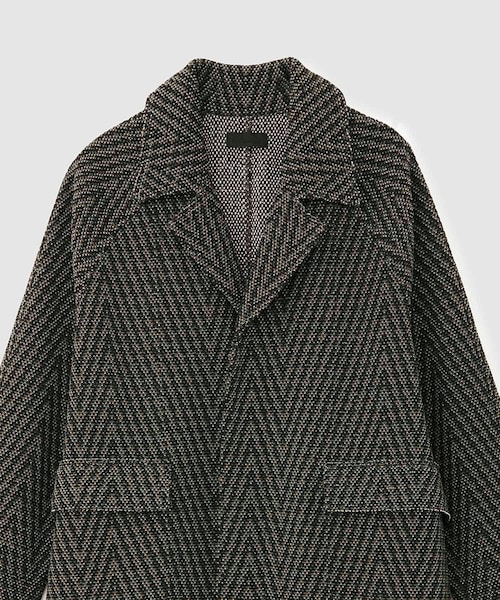 ROPE'（ロペ）の「【COOHEM】HERRINGBONE TWEED COAT(コーヘン/ヘリンボーンツイードコート)（ノーカラージャケット・レディース・ブラック系/グレー・F）」の17枚目の写真