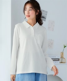 nissen | 大きいサイズ　ペン差し長袖ポロシャツ（吸汗速乾・UVカット）＜大きいサイズ有＞(ポロシャツ)