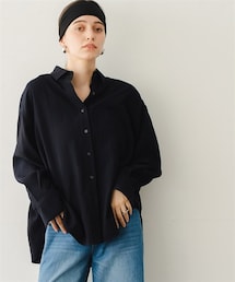 nissen | ニュアンスエアリードビーオーバーサイズシャツ(接触冷感・UVカット)(セットアップ可能)<大きいサイズ有>(シャツ/ブラウス)