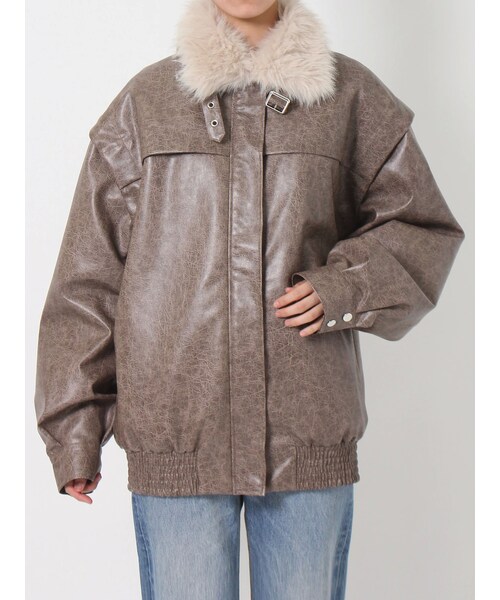 jouetie（ジュエティ）の「ファーカラーボンバージャケット（その他