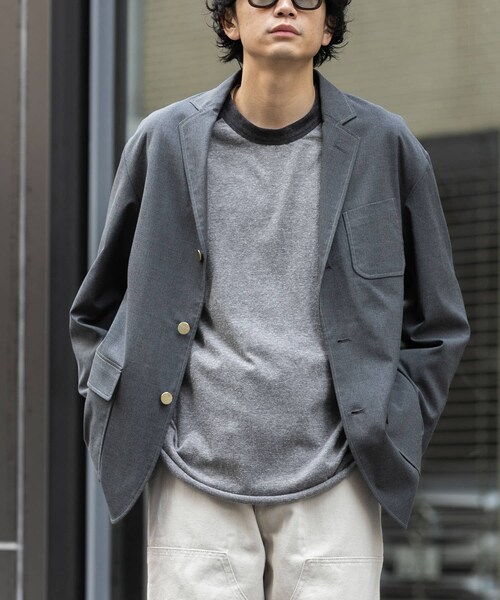 URBAN RESEARCH DOORS(アーバンリサーチドアーズ)の「FORK&SPOON キャリーマンテーラードジャケット(テーラードジャケット・メンズ・NAVY/CHARCOAL・4/5)」の7枚目の写真