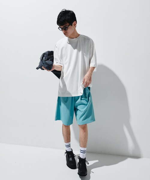 URBAN RESEARCH DOORS(アーバンリサーチドアーズ)の「『UR TECH』サマシェア クルーネックTシャツ(Tシャツ/カットソー・メンズ・WHITE/L.BLUE/BLACK×GRY/BLACK・M/L/XL)」の16枚目の写真