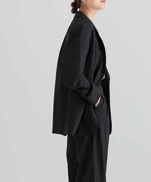 URBAN RESEARCH（アーバンリサーチ）の「スーパー100ウールジャケット（テーラードジャケット・レディース・GRAY/BLACK・FREE）」の6枚目の写真