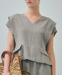 ROPE' | 【一部店舗限定】【REALM（レルム）】V-NECK BLOUSE｜セットアップブラウス　26SS(シャツ/ブラウス)