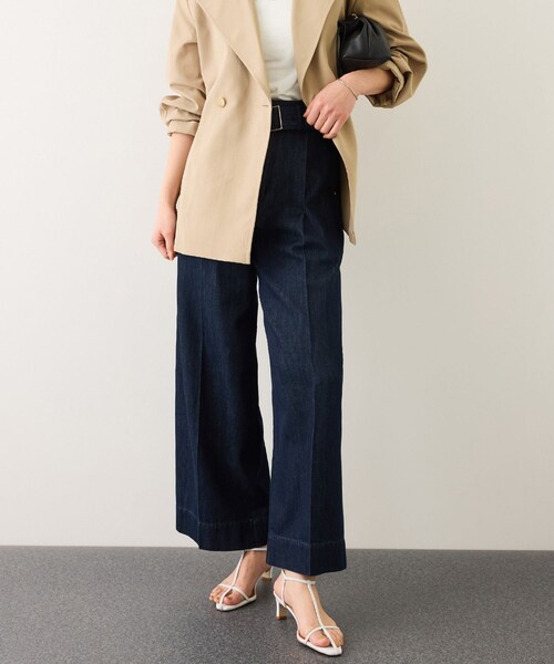 ROPE'（ロペ）の「ライトテンセルデニムベルテッドワイドパンツ（その他パンツ・レディース・ネイビー・34/36/38）」の5枚目の写真