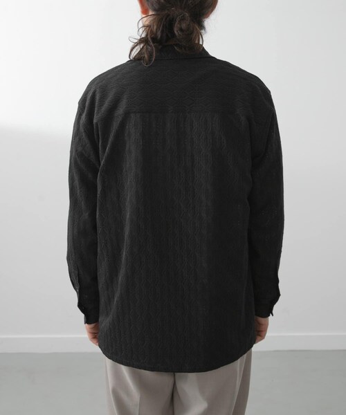 ITEMS URBANRESEARCH(アイテムズ アーバンリサーチ)の「ジオメレースオープンカラーシャツ(シャツ/ブラウス・メンズ・OLV/BRN/BLK・M/L)」の5枚目の写真