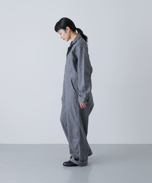 かぐれ(カグレ)の「MASTER&CO FLANNEL ALL IN ONE(つなぎ/オールインワン・レディース・GREY/DK GREY・S)」の7枚目の写真