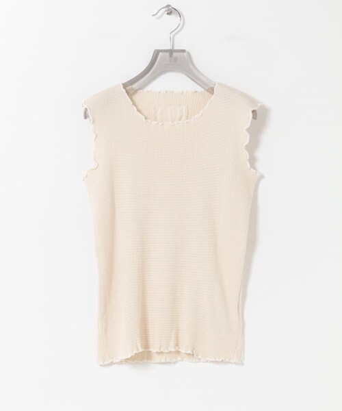 URBAN RESEARCH（アーバンリサーチ）の「V::ROOM　WAFFLE RIB COMBO TANKTOP（タンクトップ・レディース・BLACK/NATURAL・2/4）」の16枚目の写真
