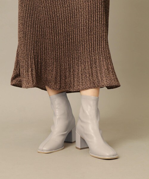 SENSE OF PLACE by URBAN RESEARCH（センスオブプレイスバイアーバンリサーチ）の「スクエアトウセンターシームストレッチブーツ（その他シューズ・レディース・PYTHON/BLACK/BLCK/IVORY/BROWN/BEIGE/L.KHAKI・S/M/L）」の10枚目の写真