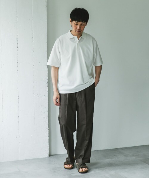 URBAN RESEARCH DOORS（アーバンリサーチドアーズ）の「『XLサイズ/WEB限定』『吸水速乾/接触冷感/イージーケア』クイックドライ 鹿の子 ポロシャツ（ポロシャツ・メンズ・BLUE GRAY/WHITE/BLACK・M/L/XL）」の10枚目の写真