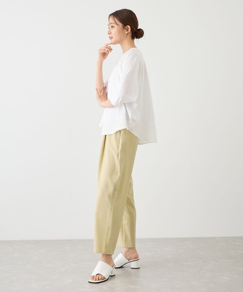 Jayro(ジャイロ)の「異素材ヘムプルオーバー(Tシャツ/カットソー・レディース・ブラック/ホワイト/ブルー・F)」の15枚目の写真