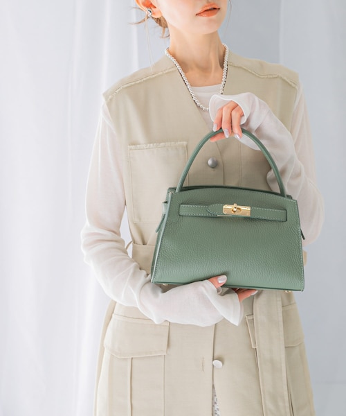 URBAN RESEARCH ROSSO（アーバンリサーチロッソ）の「AULENTTI　キーベルト付きミニハンドBAG（ハンドバッグ・レディース・MENTA/NERO・-）」の13枚目の写真