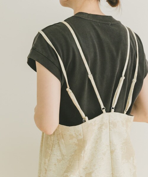 ITEMS URBANRESEARCH（アイテムズ アーバンリサーチ）の「ピグメントフレンチTシャツ（Tシャツ/カットソー・レディース・CML/GRY/BLK・FREE）」の6枚目の写真