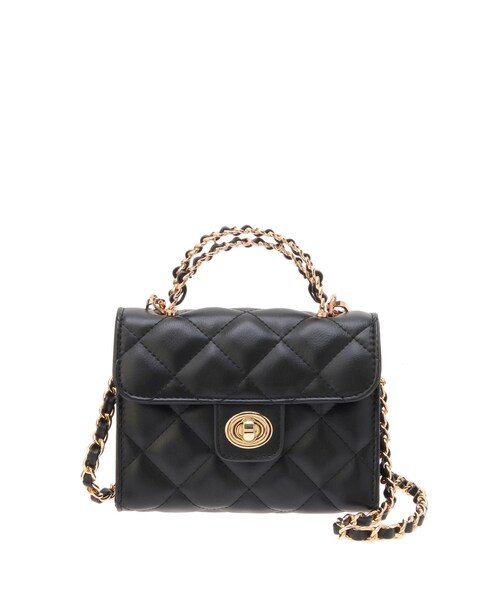 EATME（イートミー）の「キルティングミニショルダーバッグ（ハンドバッグ・レディース・オフホワイト/ブラック/イエロー/ブルー・F）」の4枚目の写真