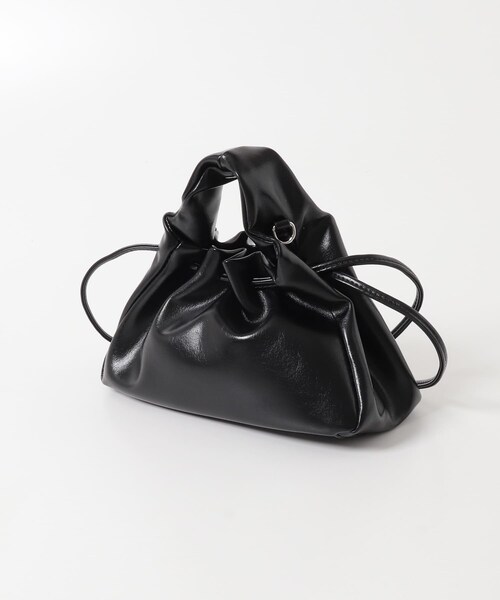 KBF（ケイビーエフ）の「巾着ワンハンドルミニBAG（ハンドバッグ・レディース・BLACK/BROWN・One）」の5枚目の写真