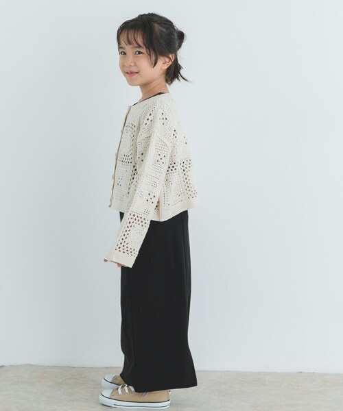 URBAN RESEARCH DOORS(アーバンリサーチドアーズ)の「『親子リンク』2WAYクロシェカーディガン(KIDS)(カーディガン/ボレロ・キッズ・NATURAL・120/135)」の8枚目の写真
