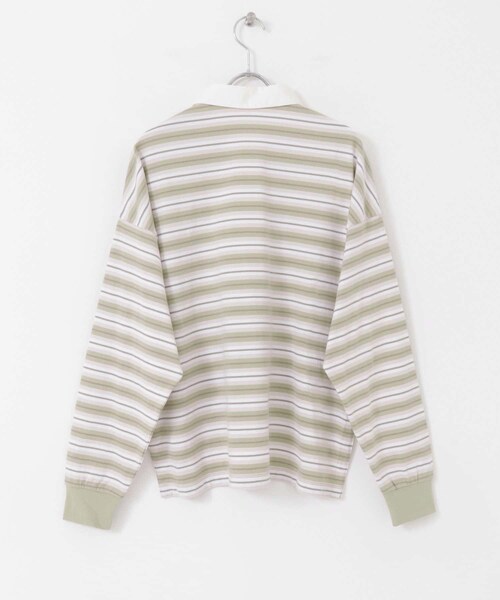 EKAL（エカル）の「ネイチャーボーダープルオーバー（Tシャツ/カットソー・レディース・MILK WHITE/MOSS KHAKI・one）」の12枚目の写真