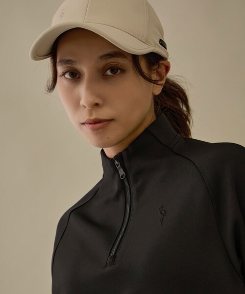 ROPE'（ロペ）の「【NOIR】【セットアップ対応】ハーフジップ長袖スタンドプルオーバー（Tシャツ/カットソー・レディース・ブラック/ベージュ系・L/M/S）」の10枚目の写真