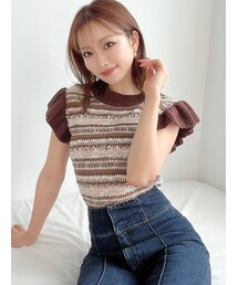 RESEXXY | ニュアンスカラーラッフルニットトップス(ニット/セーター)