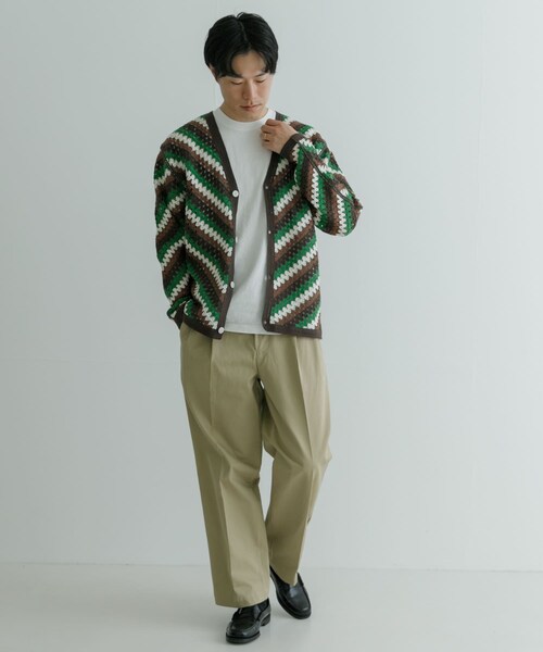 URBAN RESEARCH（アーバンリサーチ）の「URBAN RESEARCH iD　クロシェカーディガン（カーディガン/ボレロ・メンズ・BLACK/BROWN・M/L）」の17枚目の写真