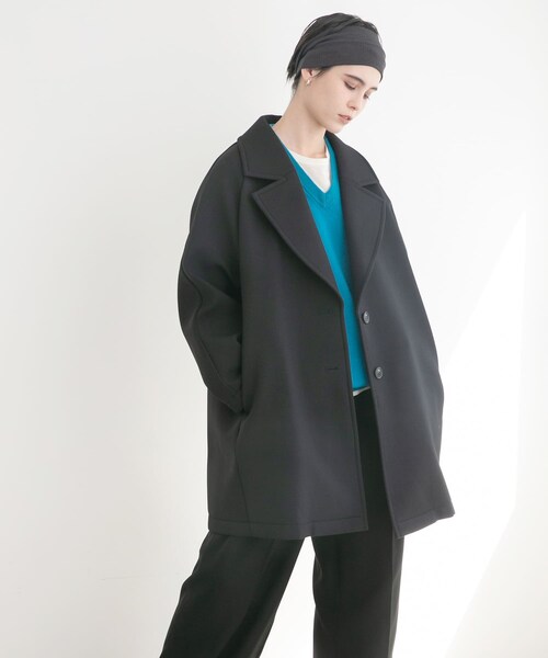 URBAN RESEARCH（アーバンリサーチ）の「ボンディングチェスターコート（チェスターコート・レディース・CHARCOAL/BLACK・FREE）」の8枚目の写真