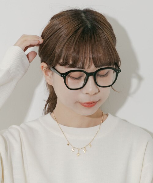 SMELLY（スメリー）の「オクタゴンフレームダテメガネ（メガネ・レディース・BLK/DEMI/OLV・-）」の8枚目の写真