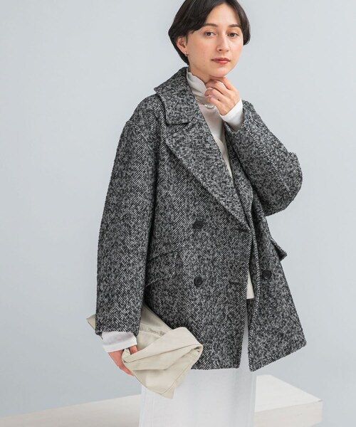 URBAN RESEARCH ROSSO（アーバンリサーチロッソ）の「オーバーミドルPコート（その他アウター・レディース・OFF×BLACK/L/GREIGE/CHARCOAL・FREE）」の20枚目の写真