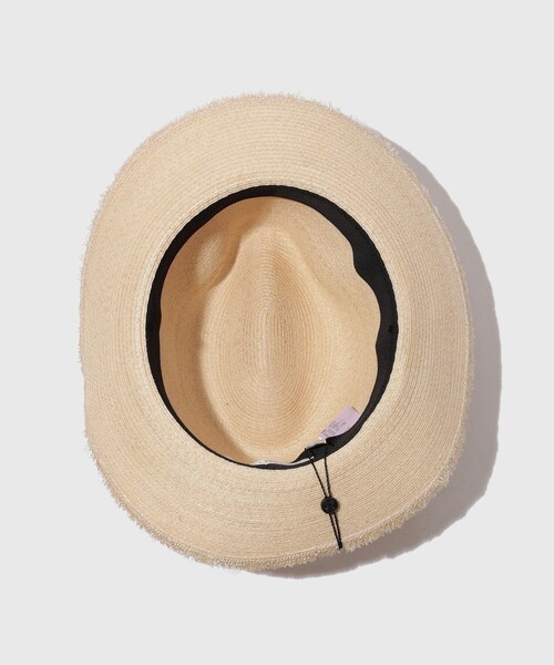 ADAM ET ROPE'(アダムエロペ)の「【KIJIMA TAKAYUKI/キジマ タカユキ】ABACA CENTER CREASE HAT(ハット・メンズ・ブラック/ベージュ・59)」の11枚目の写真