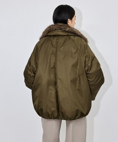 ADAM ET ROPE'（アダムエロペ）の「【STAND STUDIO（スタンド スタジオ）】Thilda Jacket（MA-1・レディース・カーキ・34）」の9枚目の写真