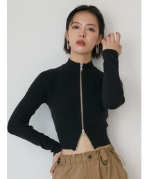 MURUA | ダブルジップハイネックニット(ニット/セーター)