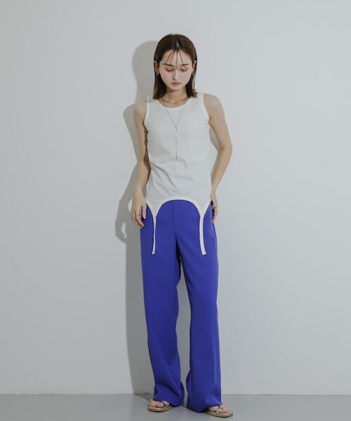 SENSE OF PLACE by URBAN RESEARCH（センスオブプレイスバイアーバンリサーチ）の「マルチウェイガータータンクトップ（タンクトップ・レディース・L.GRAY/OFF WHITE/CHARCOAL・one）」の7枚目の写真