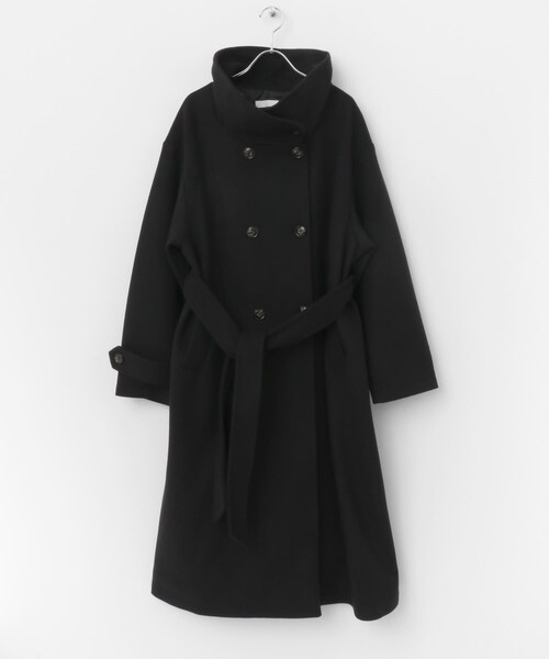 SENSE OF PLACE by URBAN RESEARCH(センスオブプレイスバイアーバンリサーチ)の「スタンドカラーロングコート(テーラードジャケット・レディース・BRN×MOC/GRAY/BLACK・S/M)」の5枚目の写真