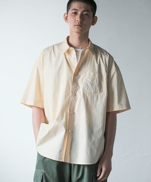 URBAN RESEARCH（アーバンリサーチ）の「高密度コットンショートスリーブシャツ（シャツ/ブラウス・メンズ・YELLOW/WHITE/GRAY/L.BLUE・M/L）」の5枚目の写真