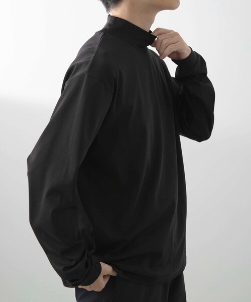 ITEMS URBANRESEARCH（アイテムズ アーバンリサーチ）の「Fine Cotton ハイネック カットソー（Tシャツ/カットソー・メンズ・WHT/BLK・M/L）」の15枚目の写真