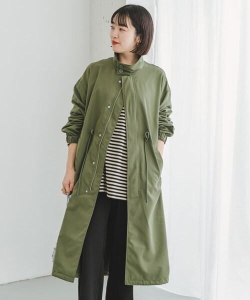 ITEMS URBANRESEARCH（アイテムズ アーバンリサーチ）の「モッズコート（モッズコート・レディース・KHK/BLK・FREE）」の16枚目の写真