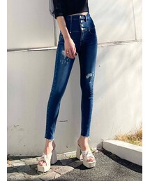 EMODA | カーブフィットリッパードハイウエストパギンス(デニムパンツ)