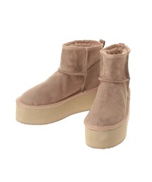 GYDA | プラットフォームフェイクムートンブーツ(ブーツ)