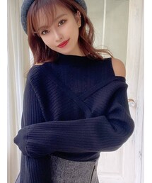 RESEXXY | カシュクールレイヤードニットトップス(ニット/セーター)