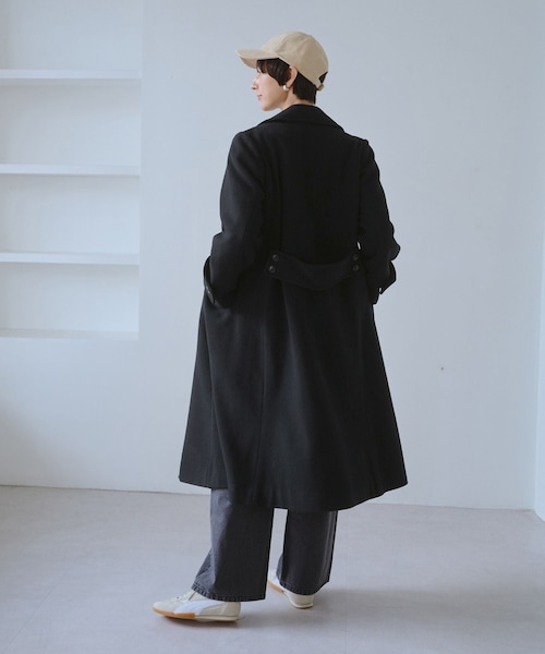 ROPE' PICNIC（ロペピクニック）の「JAPAN FABRIC ダブルチェスターコート/一部WEB限定カラー（チェスターコート・レディース・ブラック/グレー/グレー系/ベージュ系・F）」の10枚目の写真