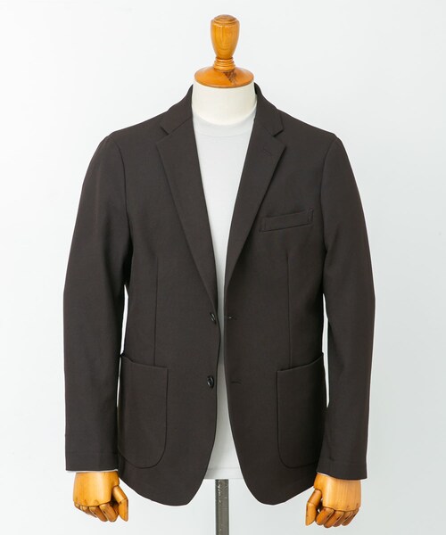 URBAN RESEARCH DOORS（アーバンリサーチドアーズ）の「LIFE STYLE TAILOR　マイクロバスケットストレッチジャケット（テーラードジャケット・メンズ・NAVY/BROWN・S/M/L/XL）」の5枚目の写真