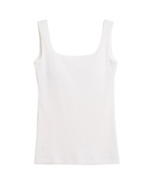 SQUARE NECK PAD TANK TOP | ELENDEEK