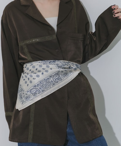 SMELLY（スメリー）の「アソートパターンスカーフ（バンダナ/スカーフ・レディース・YEL/BRN/GRN/ORG/BLK/BLU/LMN/DOT/SAX/GRY/RED/MNT/BLK/IVO/WHT/ORG/BLU・-）」の22枚目の写真
